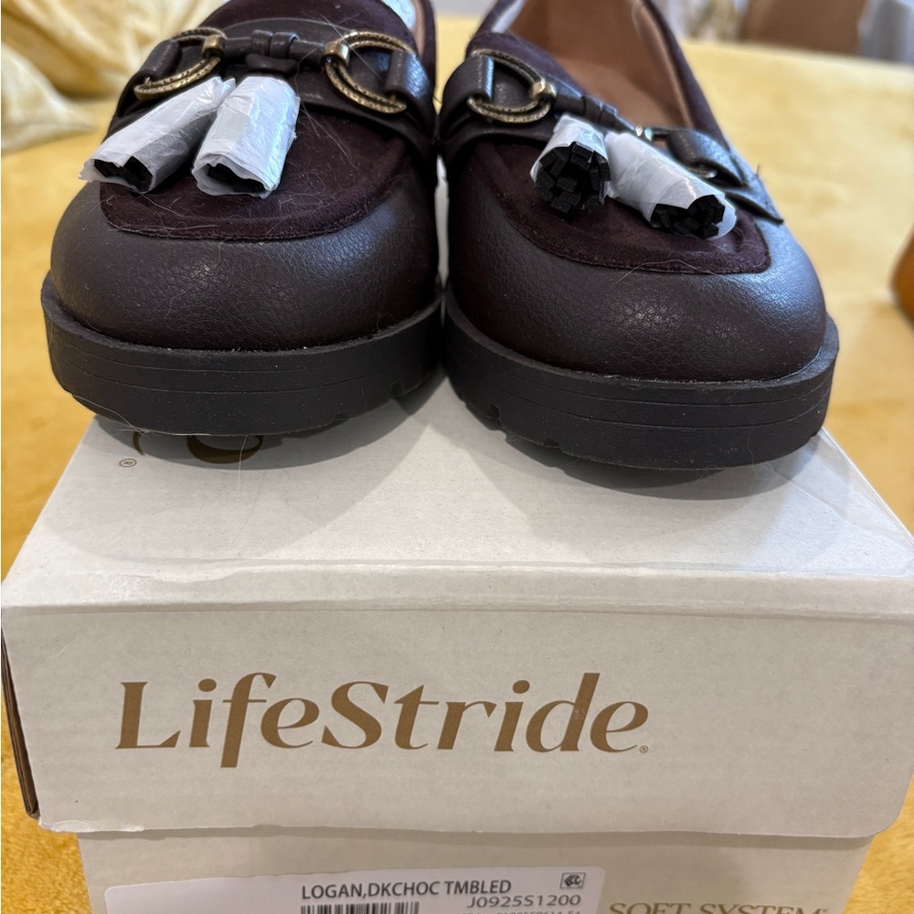 Life Stride Dark Brown Loafers with Tassels